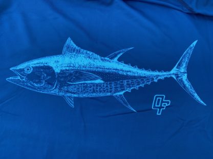 long sleeve tuna blue logo back