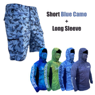 Pack Short Blue Camo + Longsleeve